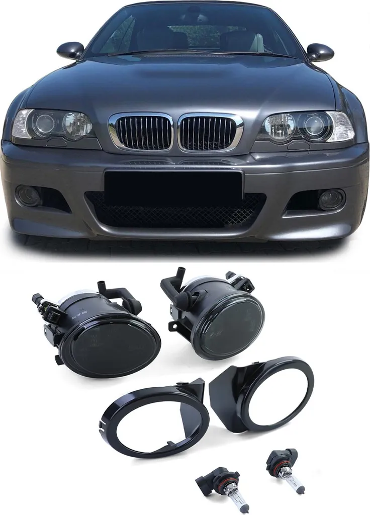 Antibrouillards Verre Clair Noir BMW E39 E46 Pack M Look Sportif Luxe