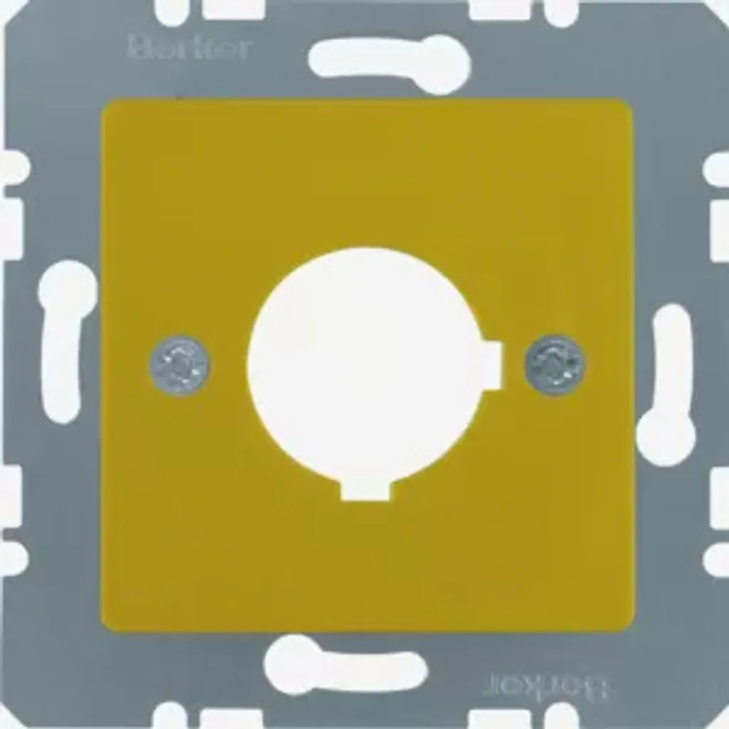 Plaque de finition jaune Berker 143207 pour signalisation murale 22,5 mm