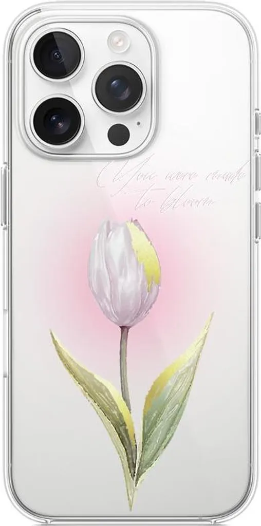 Custodia iPhone 16 Pro Max Trasparente Silicone Fiori Tulipani | Shop