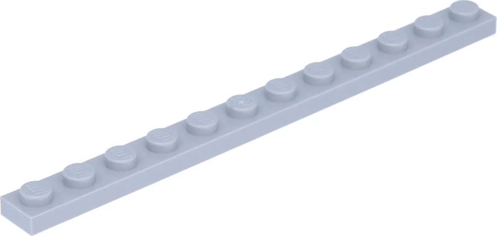 Plaques LEGO 1x12 Gris bleuté clair 60479 - Lot de 100 pièces de rechange