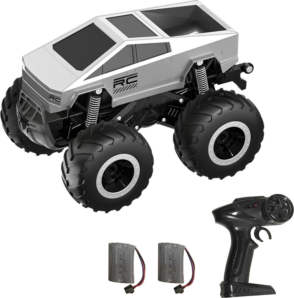 Amphibisches ferngesteuertes Auto fuer Kinder, 2,4 GHz 4WD Gelaendegaengiges Raupenfahrzeug mit 2 Batterien, 360 Grad drehbares Pick-up-Spielzeug i...