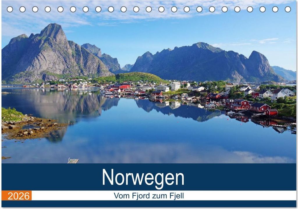 Norwegen 2026 - vom Fjord zum Fjell (Tischkalender 2026 DIN A5 quer), CALVENDO Monatskalender