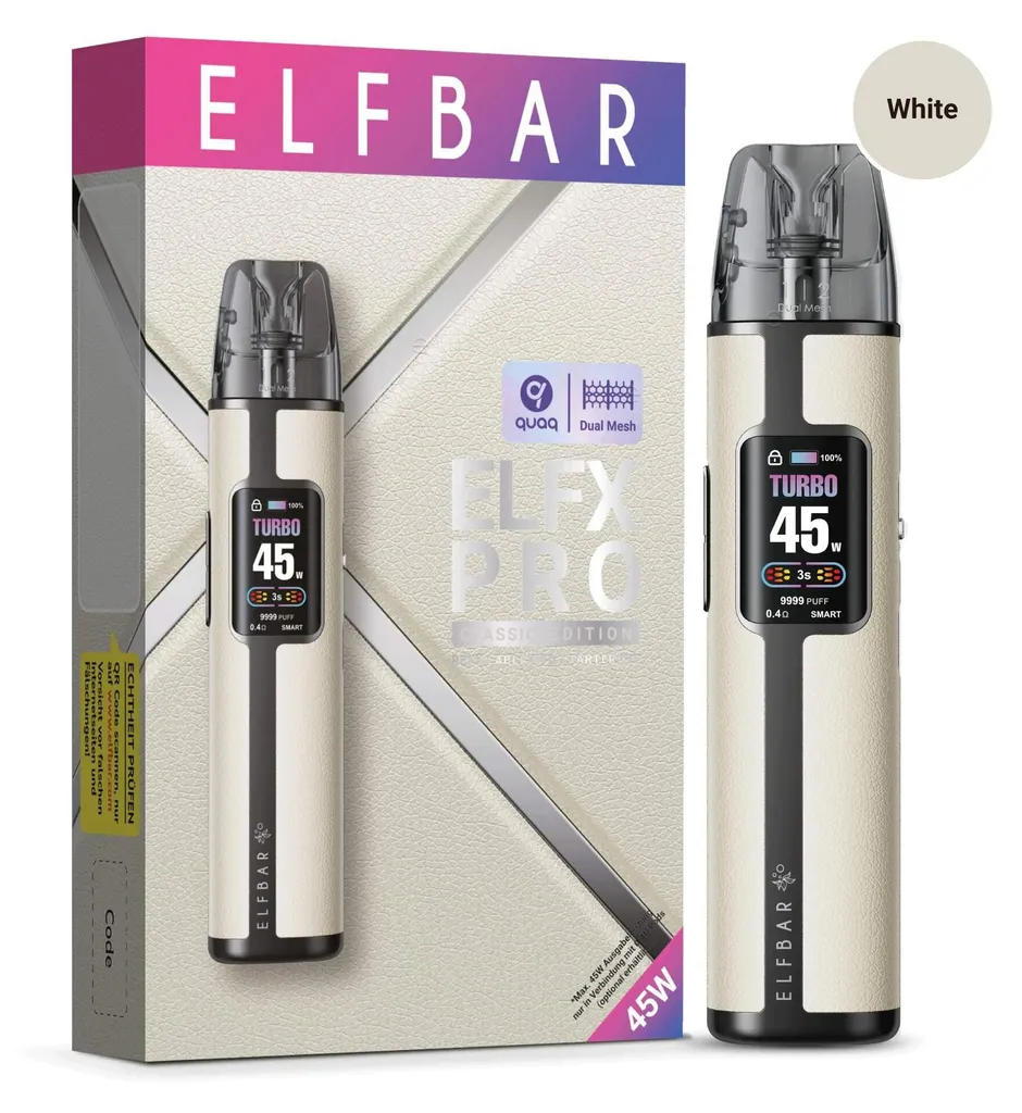 Elfbar ELFX Pro White Edition - Sigaretta Elettronica Design e Potenza