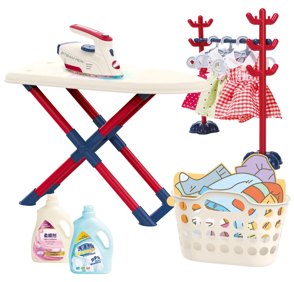 WOOPIE XXL Planche à Repasser avec Panier à Linge et Accessoires 14 pcs