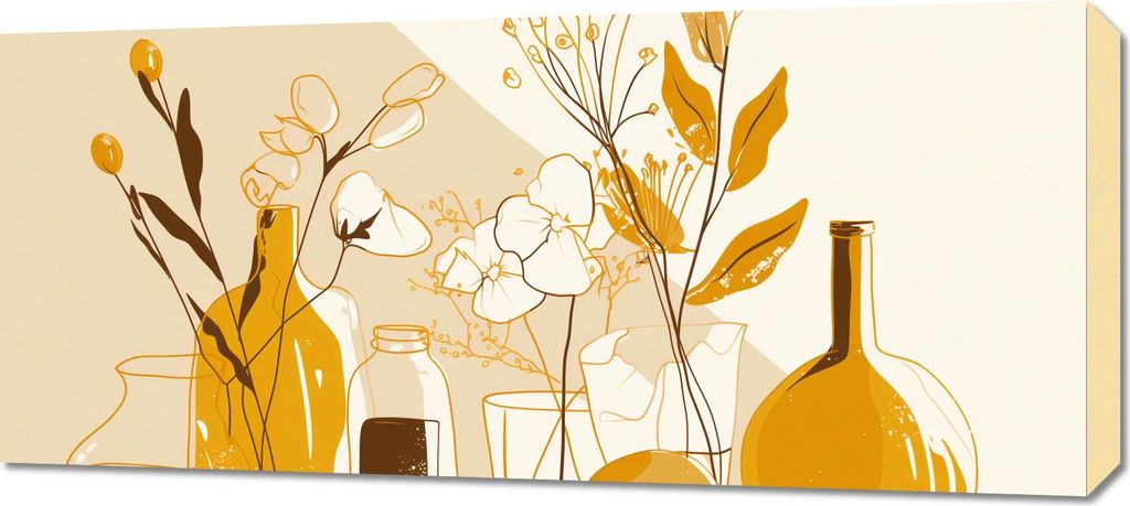 Bild 90x40cm Sonnenton