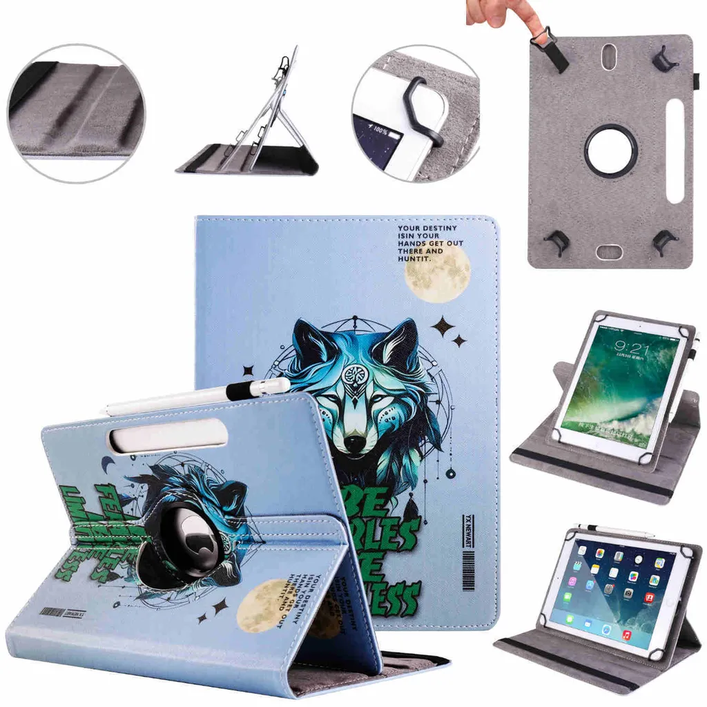 Cover Artistica Teclast P25T 10.1: Custodia Pelle Motif 2 Girevole