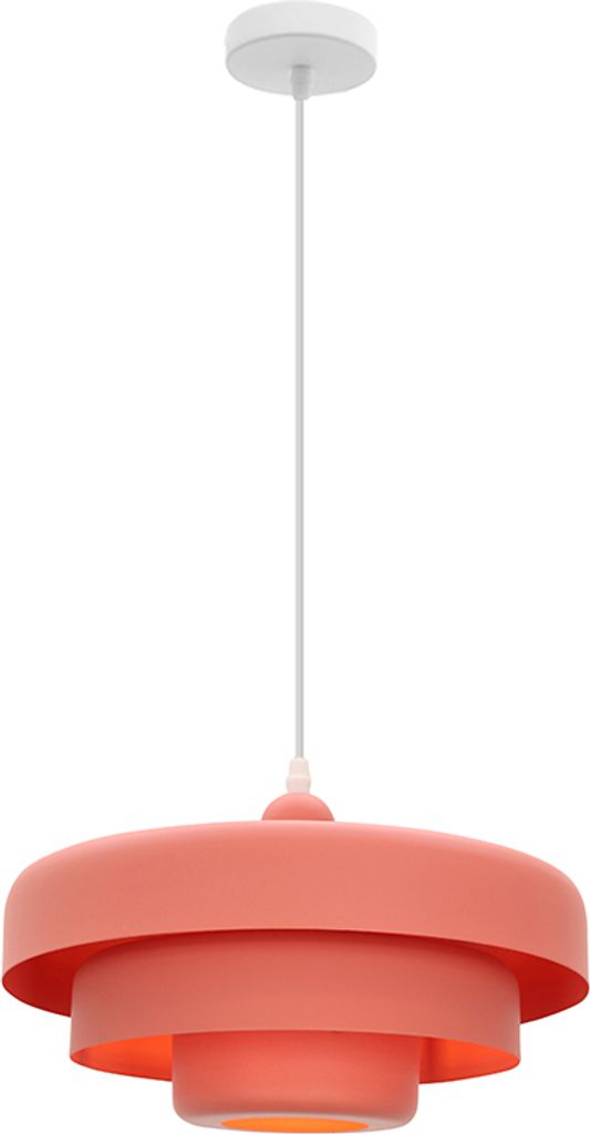 Olucia - MEREDITH - Pendelleuchte - Rosa / Weiß Produktbild 