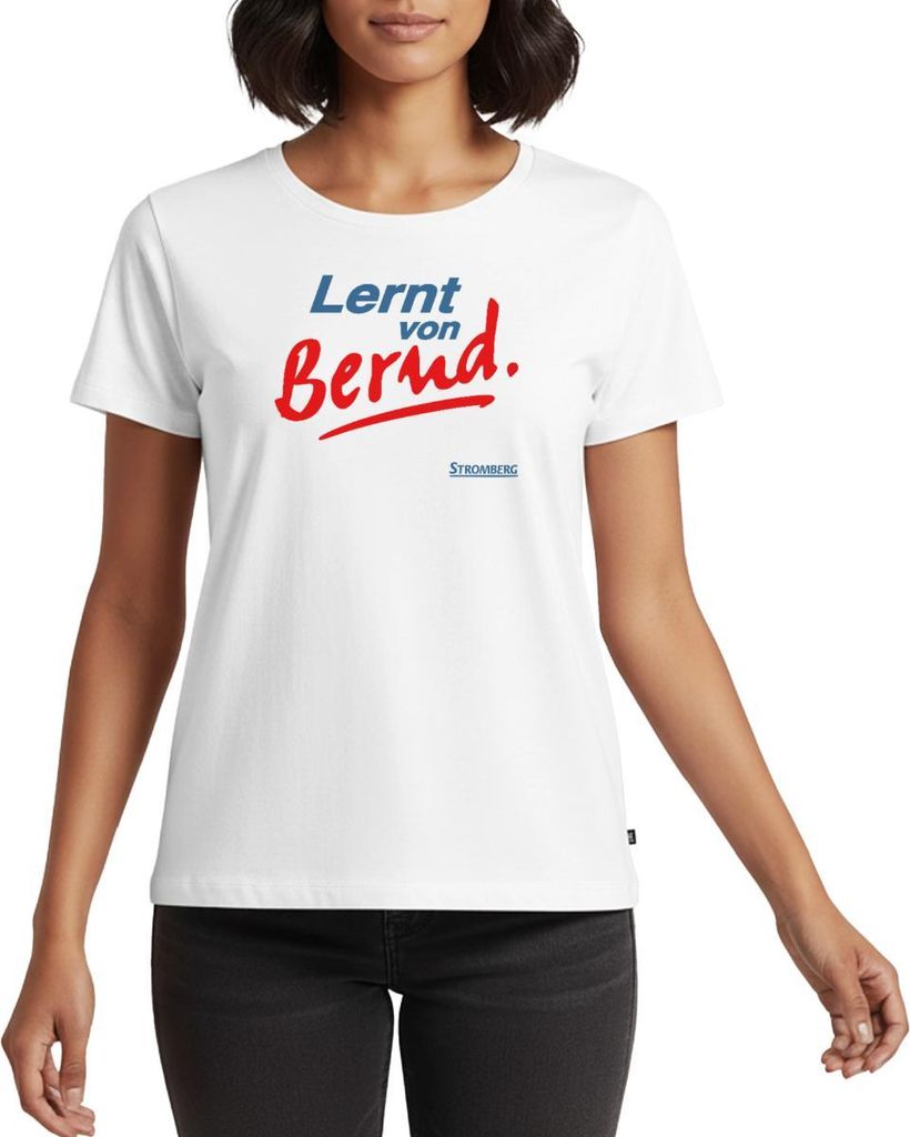 Spreadshirt Stromberg Mit Spruch Lernt von Bernd Frauen Premium T-Shirt, XXL, Weiß