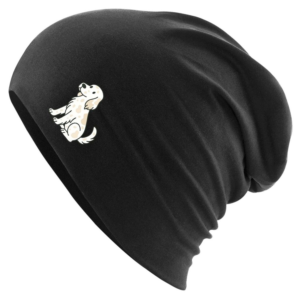 Huuraa Beanie English Setter Comic Setti Black One Size Baumwolle und Elasthan Mütze Geschenkidee