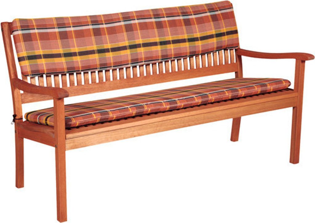 Bankauflage Sitz 3-er 100 % Polyester orange