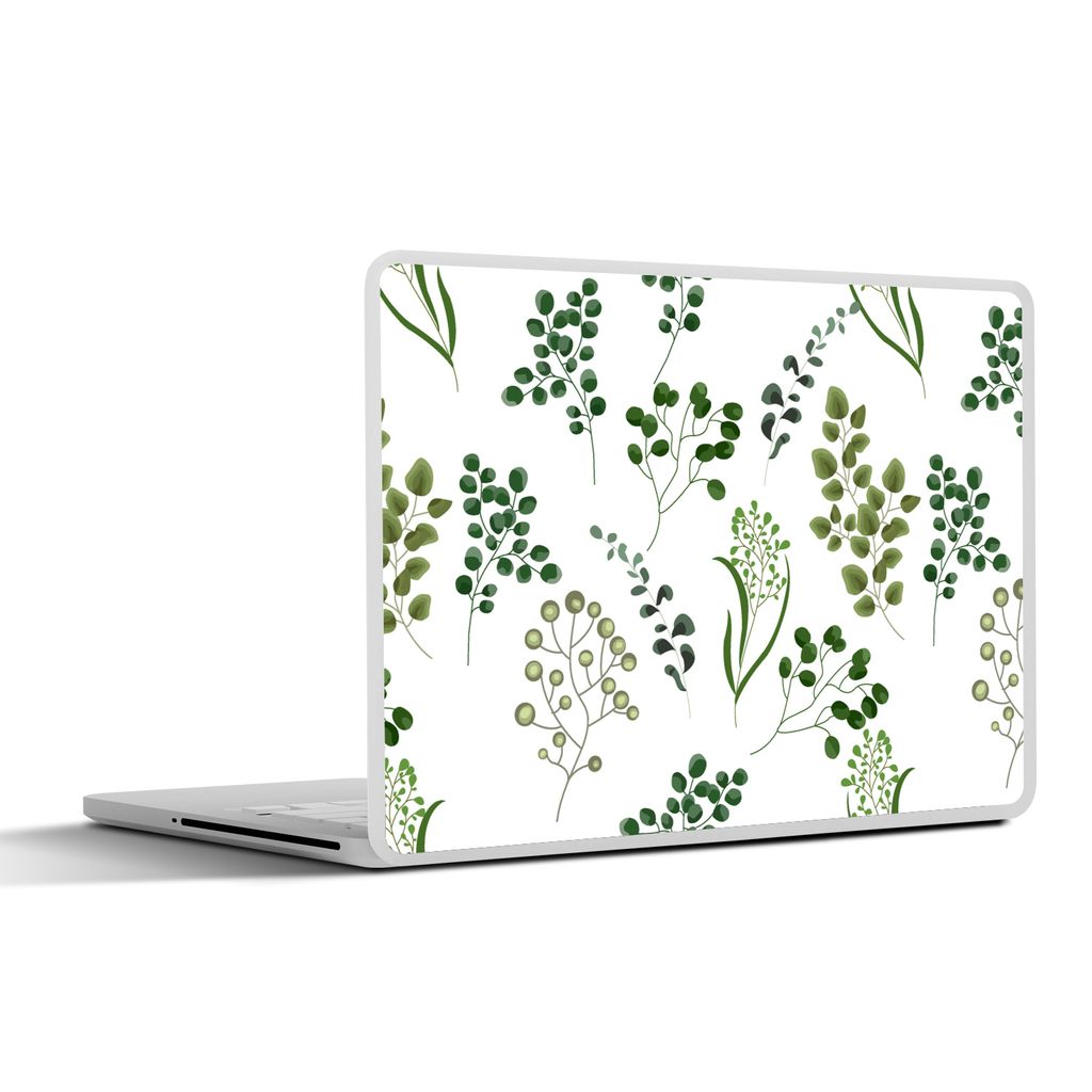 MuchoWow Laptop Aufkleber Sticker Cover Kräuter - Eukalyptus - Gestaltung 40x30 cm - Laptop Dekoration - Selbstklebend