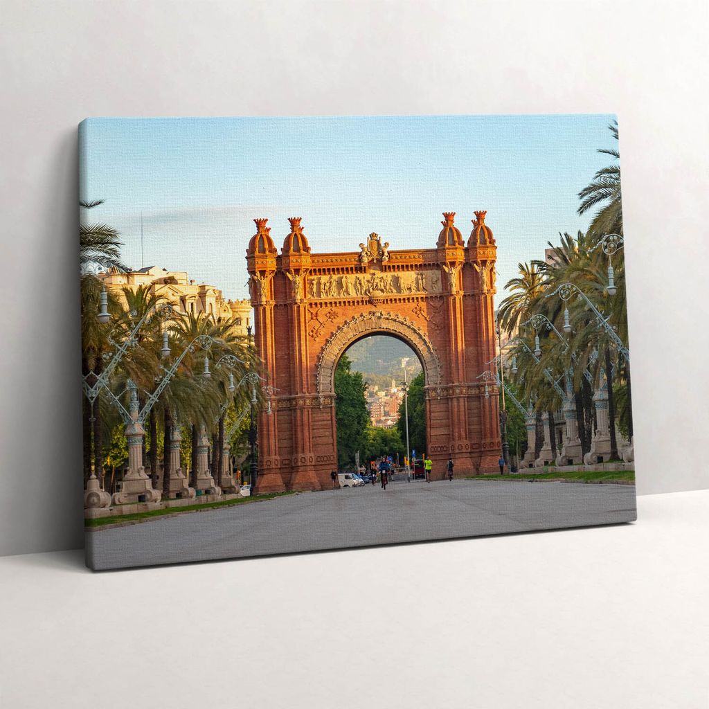 Arc de Triomphe Barcelona Katalonien – Leinwandbild Wandbild – 80x60 cm – Leinwandbilder – Wandbilder – Schlafzimmer – Flur