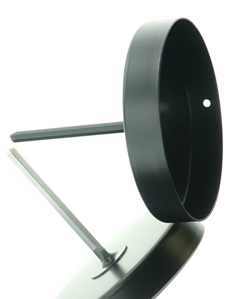 nature trends Kerzenhalter Schwarz mit Stiel Ø 8,1 cm - Produktbild 