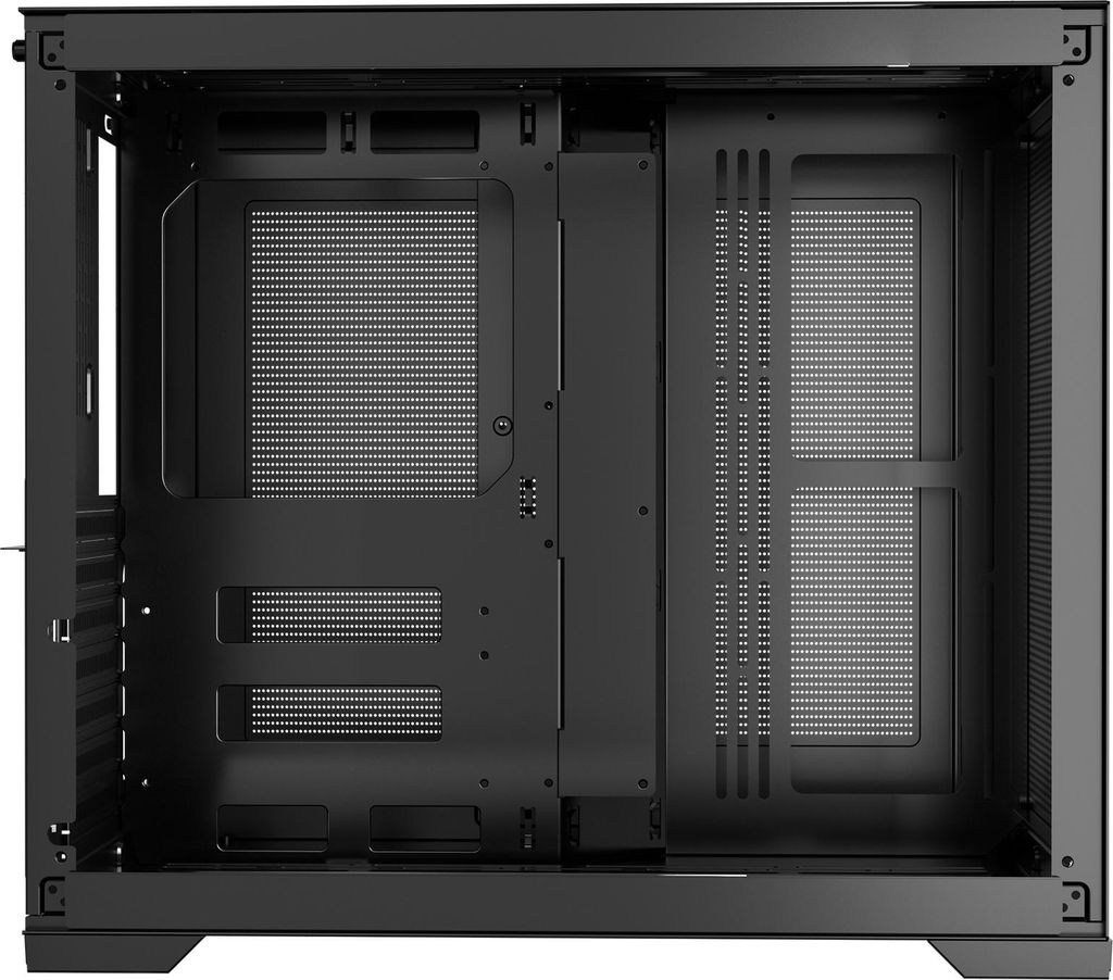 SucceBuy PC-Gehäuse Gaming Mid-Tower mit Dual-Kammer-Design für ATX-Motherboards