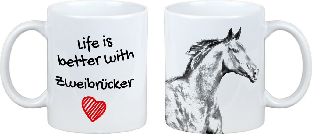 Zweibrücker - Tasse mit Pferd, Tasse mit Bild, personalisiertes Geschenk der Marke Art-Dog