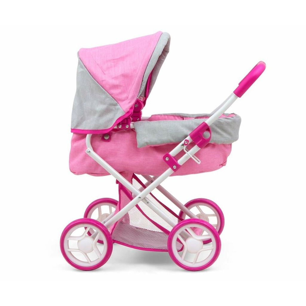 Milly Mally Doll Pram Alice Prestige Girls 67 Cm Pink/Grey