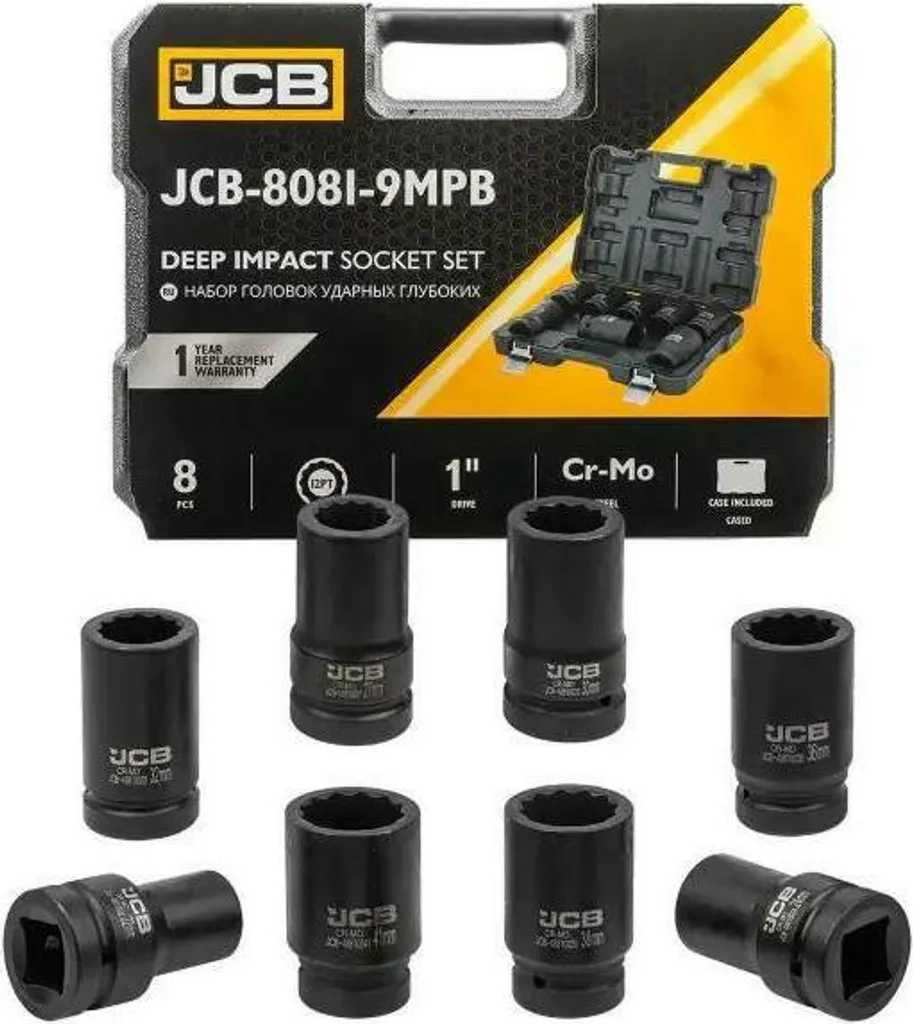 Jeu de Clés à Douille à Choc 1" JCB pour Poids Lourds et Engins Agricoles