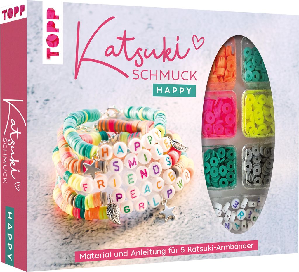 frech verlag Katsuki-Set Perlen - Neon HAPPY