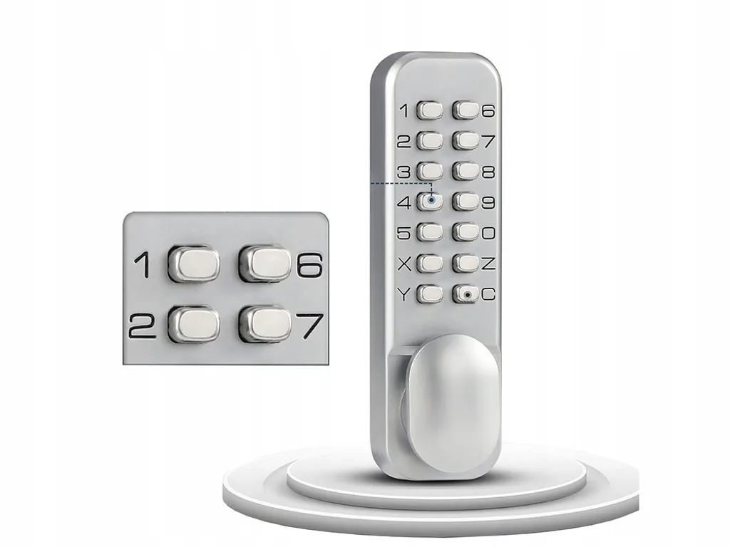 Verk 27142 Serrure à codage mécanique argent avec verrou de sécurité - 3