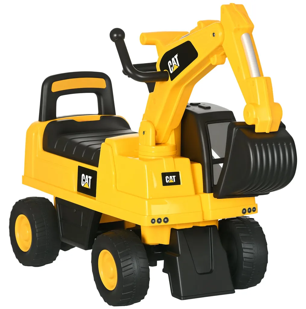 Tractopelle enfant stable CAT : fini l'ennui avec ce porteur 2-en-1