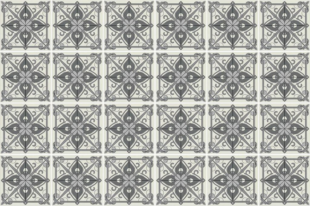 Fliesenaufkleber 20 x 20 cm – 24 Stück – Selbstklebend – Wasserfest – Pflegeleicht – Hitzebeständig – Für Küche & Bad – Ineinande...