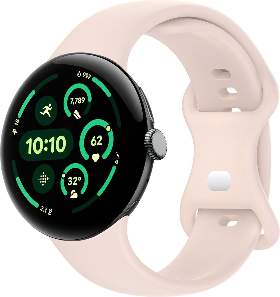 Smartwatch Armband Silikon Google Pixel Watch 4 / 3 45mm Butterfly-Schnalle Band