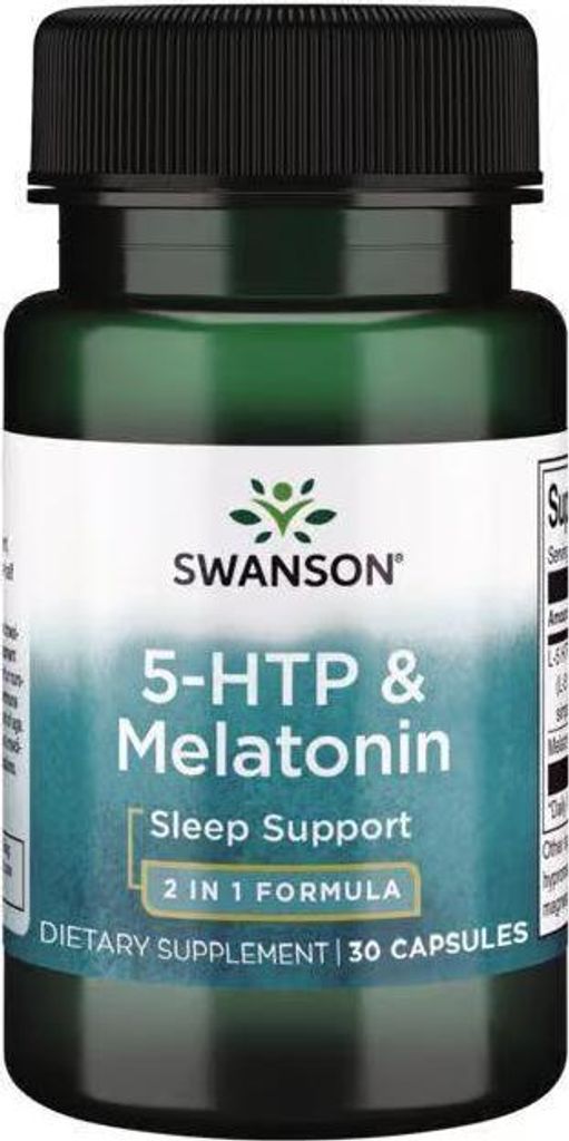 5-HTP 50 mg & Melatonin 3 mg 30 Kapseln Swanson Health Produktbild 