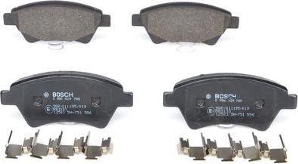 BOSCH 0 986 424 785 Bremsbelagsatz, Scheibenbremse OE 410601241R kompatibel mit Megane