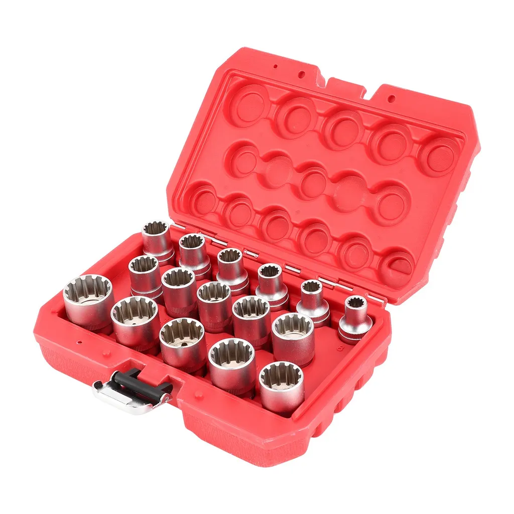 Douilles cannelées métriques 1/2 pouce Spline Socket en acier forgé noir