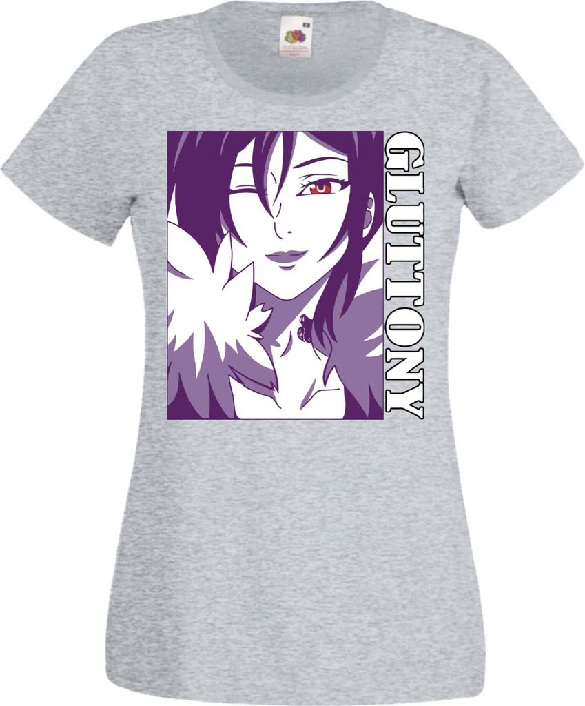 Damen T-Shirt Manga Anime The Seven Anime Deadly Manga Sins Merlin Merlin, Lady 2XL / Grau