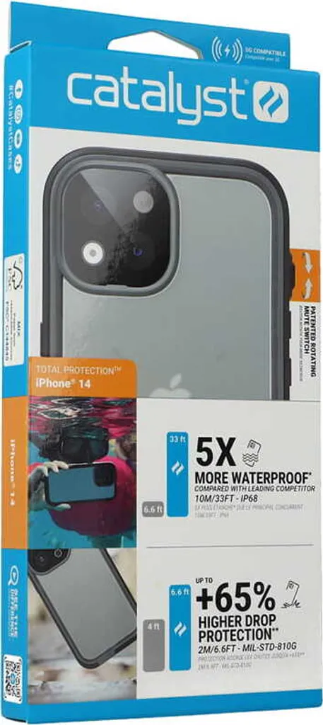 Coque iPhone 14 Catalyst Antichoc et Imperméable - Noir Mat Ultra-Résistant - 6