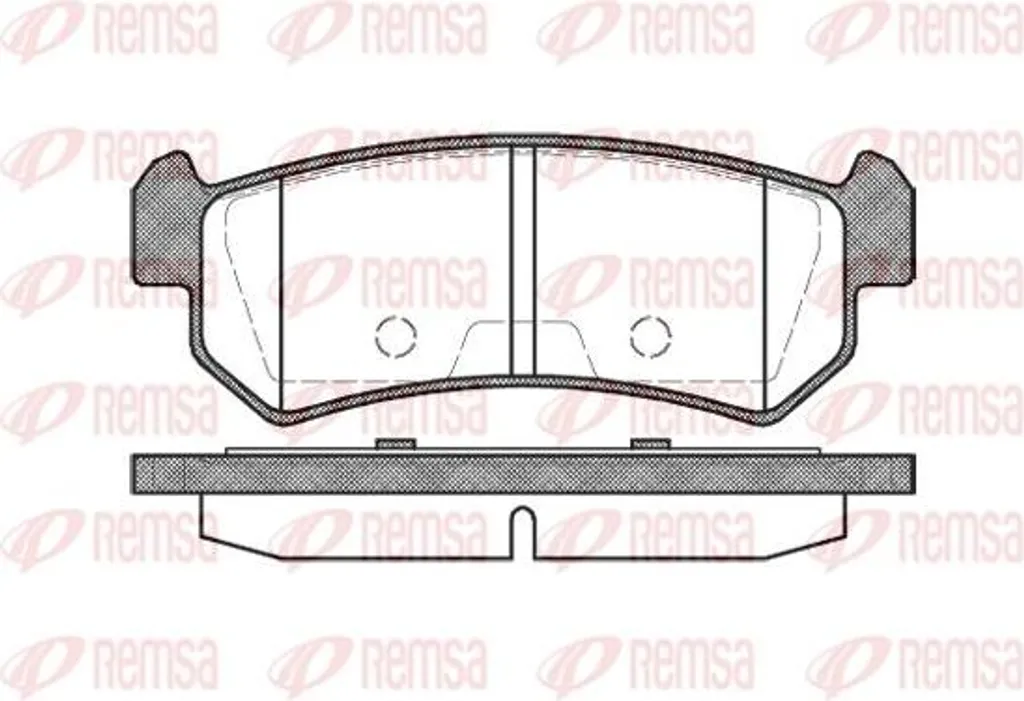 Plaquettes de frein REMSA haute résistance thermique - Modèle 1048.00