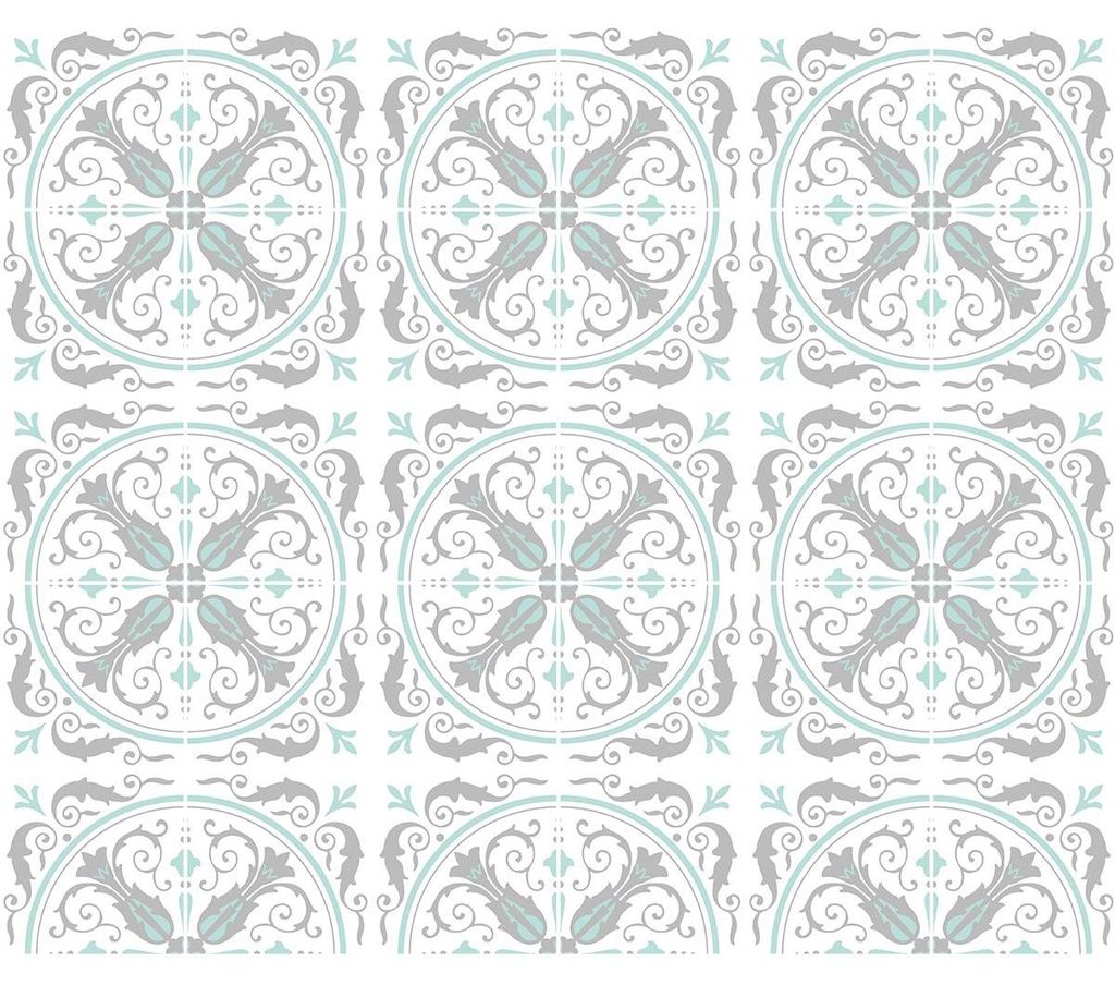 Selbstklebende Fliesenaufkleber für Küche und Bad – 30 Fliesenaufkleber im Azulejos Mortadella-Stil – 30 Aufkleber, 15 x 15 cm