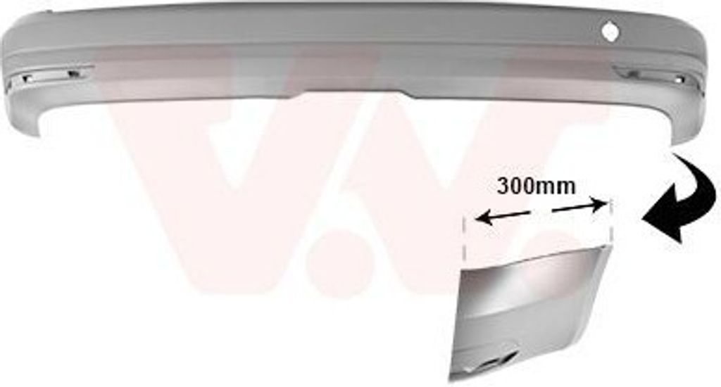 VAN WEZEL Heckstoßstange Stoßfänger Hinten für VW CADDY IV Produktbild 