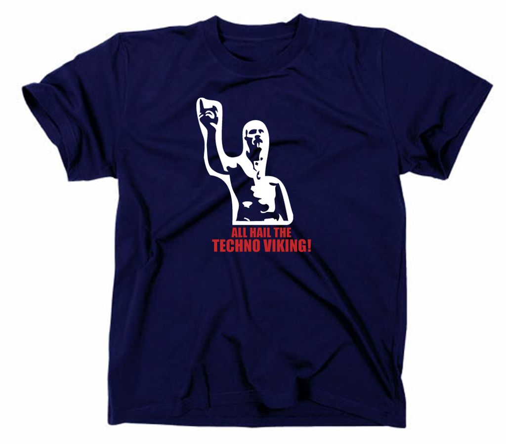 Styletex23 T-Shirt All Hail The Techno Viking, fun, navy, S