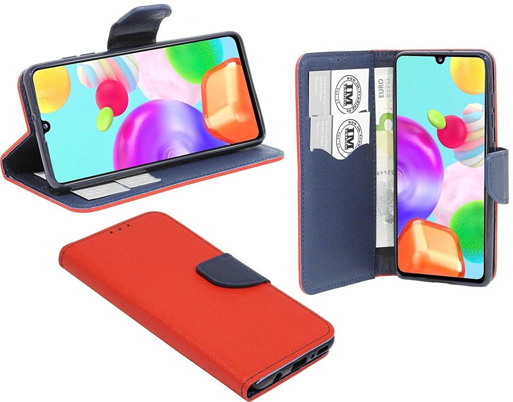 cofi1453 Buch Tasche "Fancy" kompatibel mit SAMSUNG GALAXY A41 (A415F) Handy Hülle Etui Brieftasche Schutzhülle mit Standfunktion, Kartenfach R...
