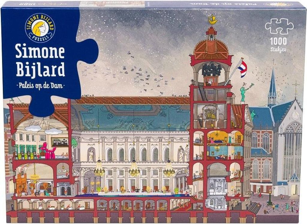 Simone Bijlard-Puzzles Simone Bijlard-Puzzle - Palast am Dam-Platz - 1000 Teile