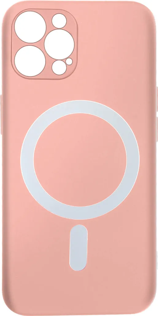Custodia iPhone 12 Pro Max MagSafe Rosa Soft Touch Bordi Rialzati