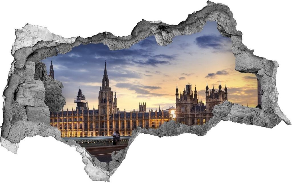 Selbstklebender Loch-3D-Aufkleber 95x73 cm Big Ben, London