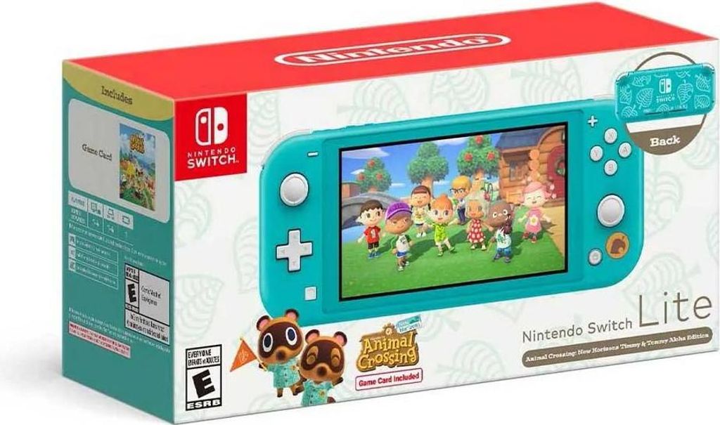 Nintendo Switch Lite + Animal Crossing New Horizons Grün Produktbild 