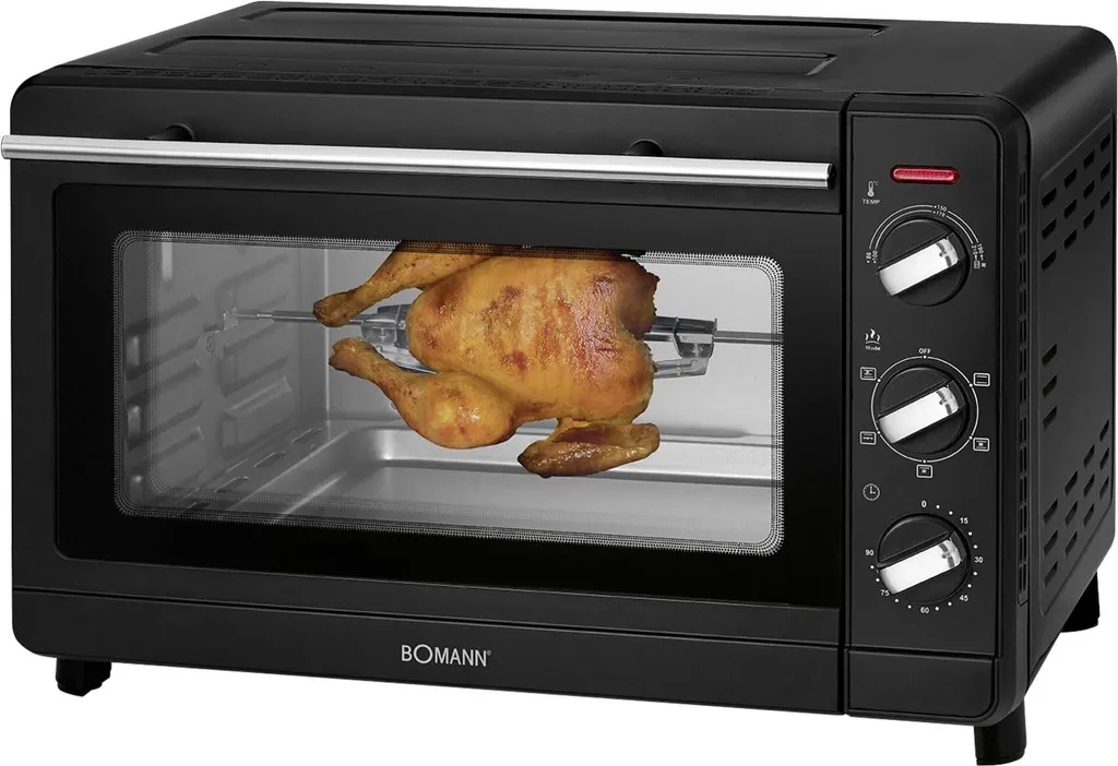 Bomann MBG 6023 CB: Forno di Design con Pietra Refrattaria e Girarrosto