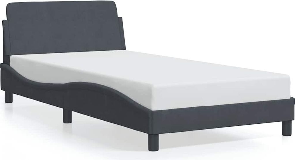 vidaXL Struttura letto "Dover" grigio scuro 100x200 cm in Immagine del prodotto 