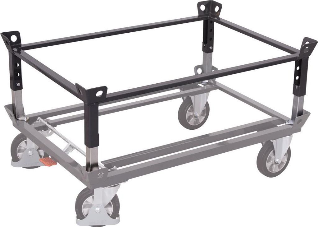 VARIOfit Aufsatzrahmen für Palettenfahrgestelle 1210x810mm Ladefläche Anthrazitgrau RAL 7016