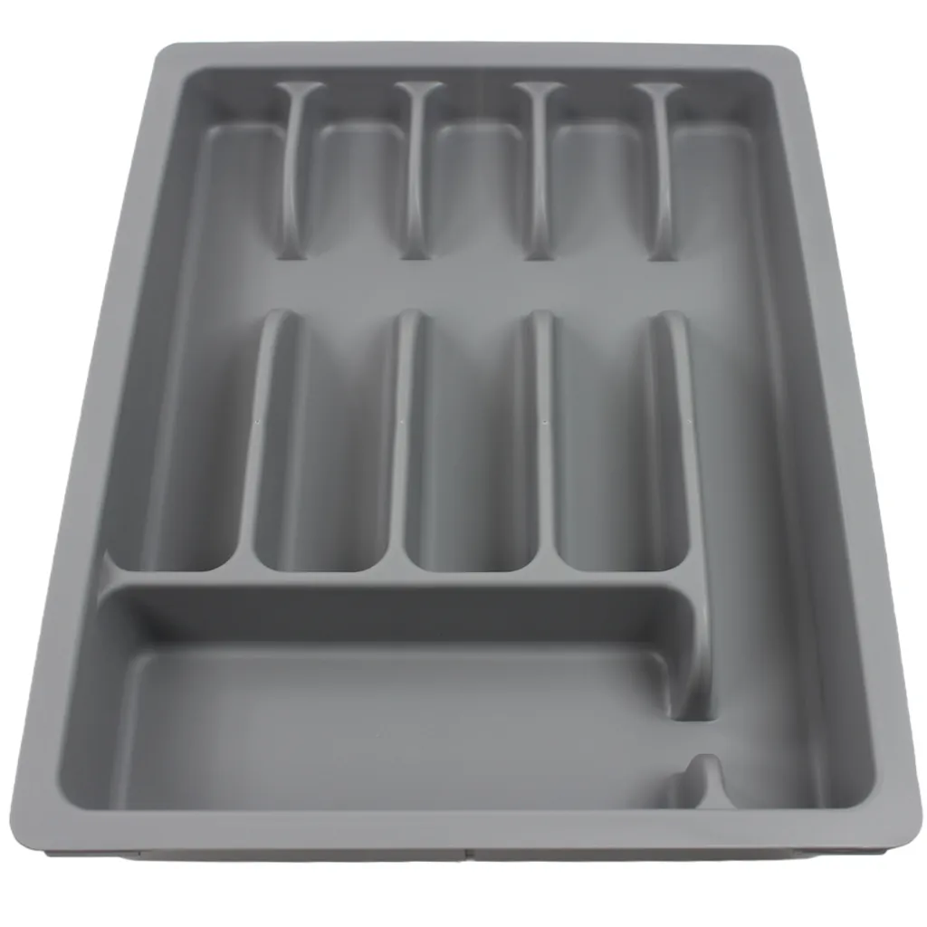 Bac à couverts extensible gris 5 compartiments pour meuble camping