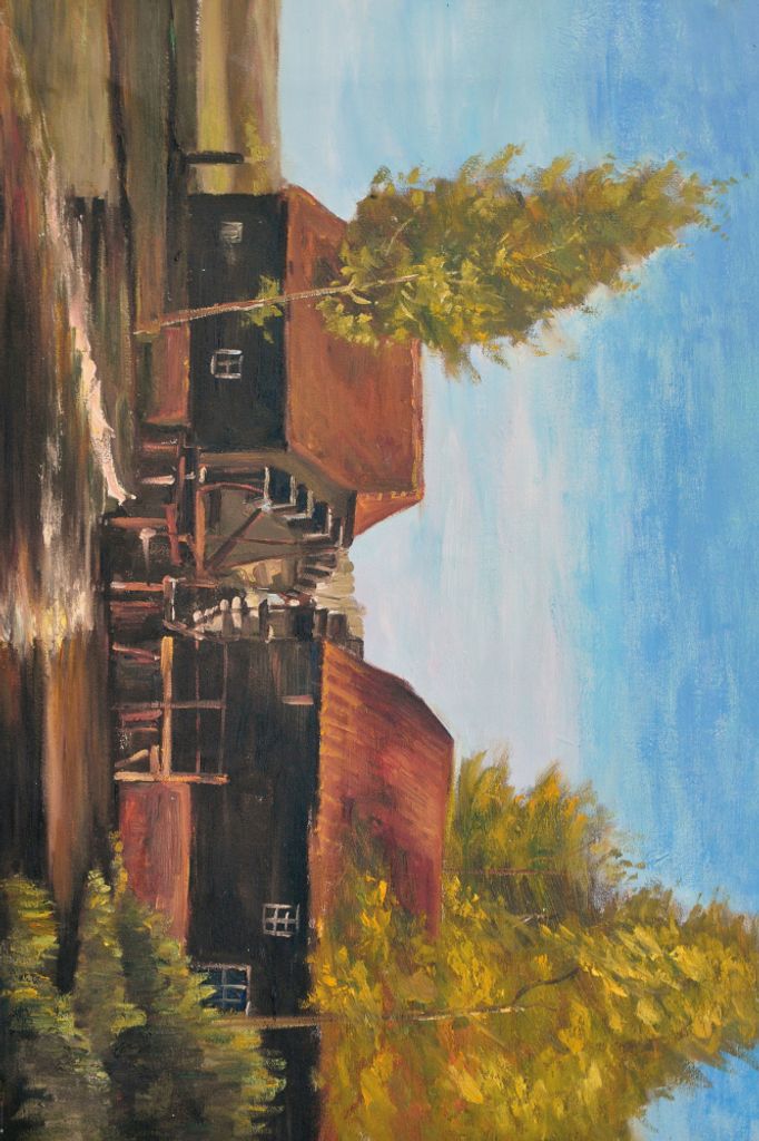 Vincent Van Gogh Kunstdruck Bild - Wassermühle In Kollen Bei Nuenen, 1884 (120 x 180 cm)