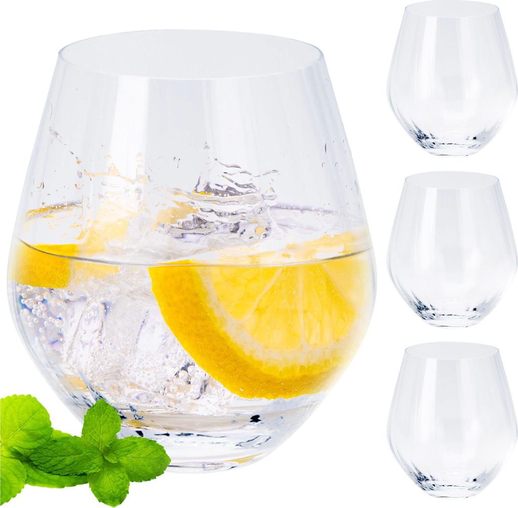 4x Kristallgläser Für Whisky Getränke Gläser Geschenk 400 ml Set Glasset
