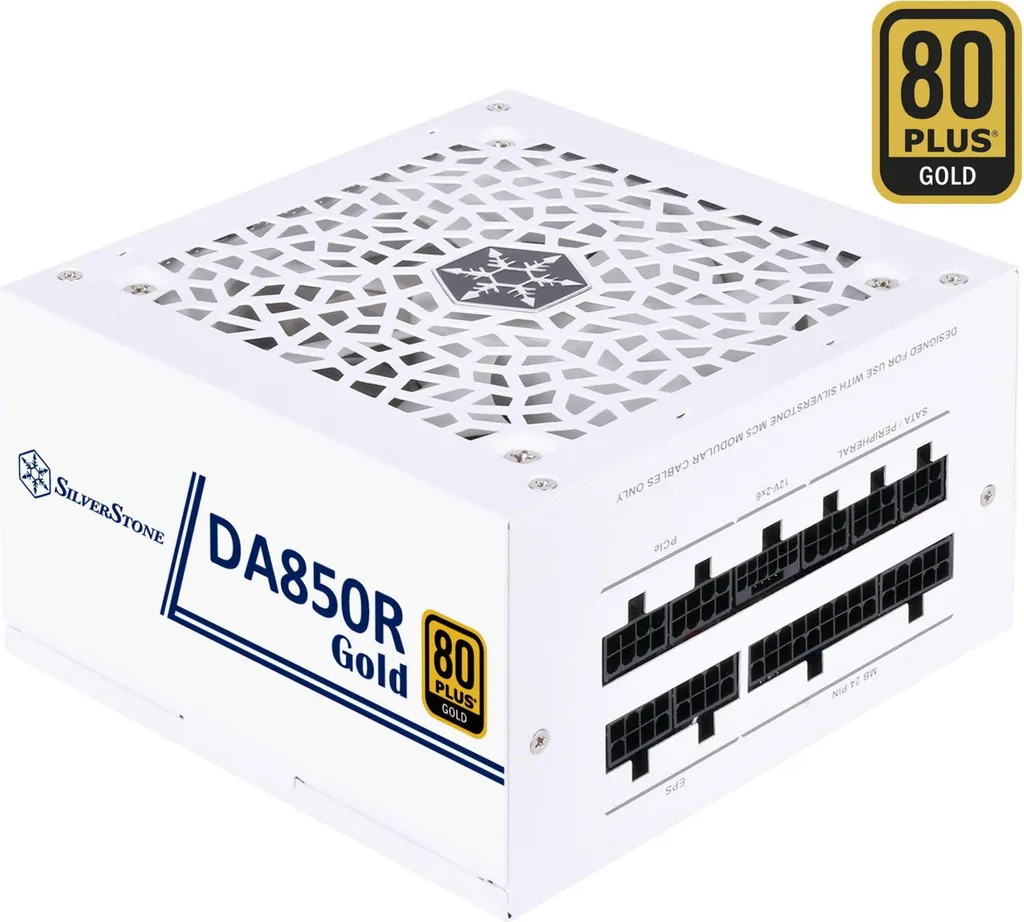 Alimentatore 850W SilverStone DA850R White - Full Modulare ATX 3.0 Gold