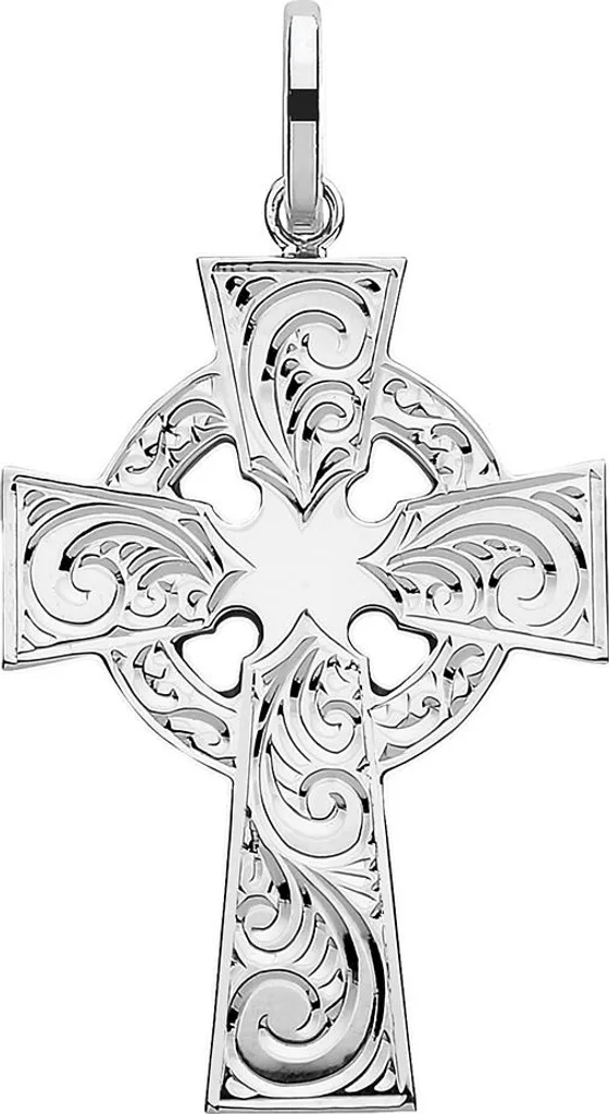 Pendentif Croix Argent 925 fin pour Femme 40x22mm 7g Modèle TRS37824