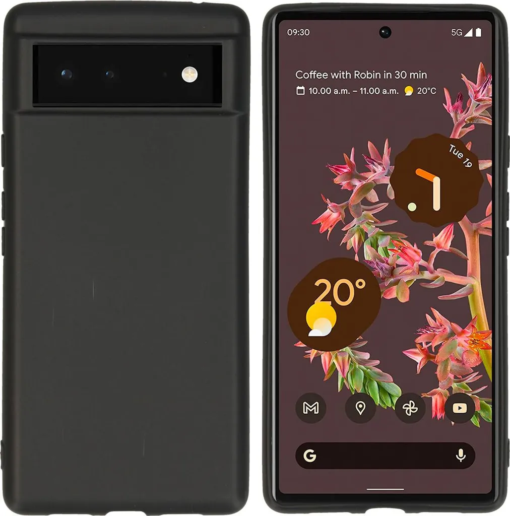 Cover iMoshion Google Pixel 6 Nero TPU - Protezione Morbida Antiurto
