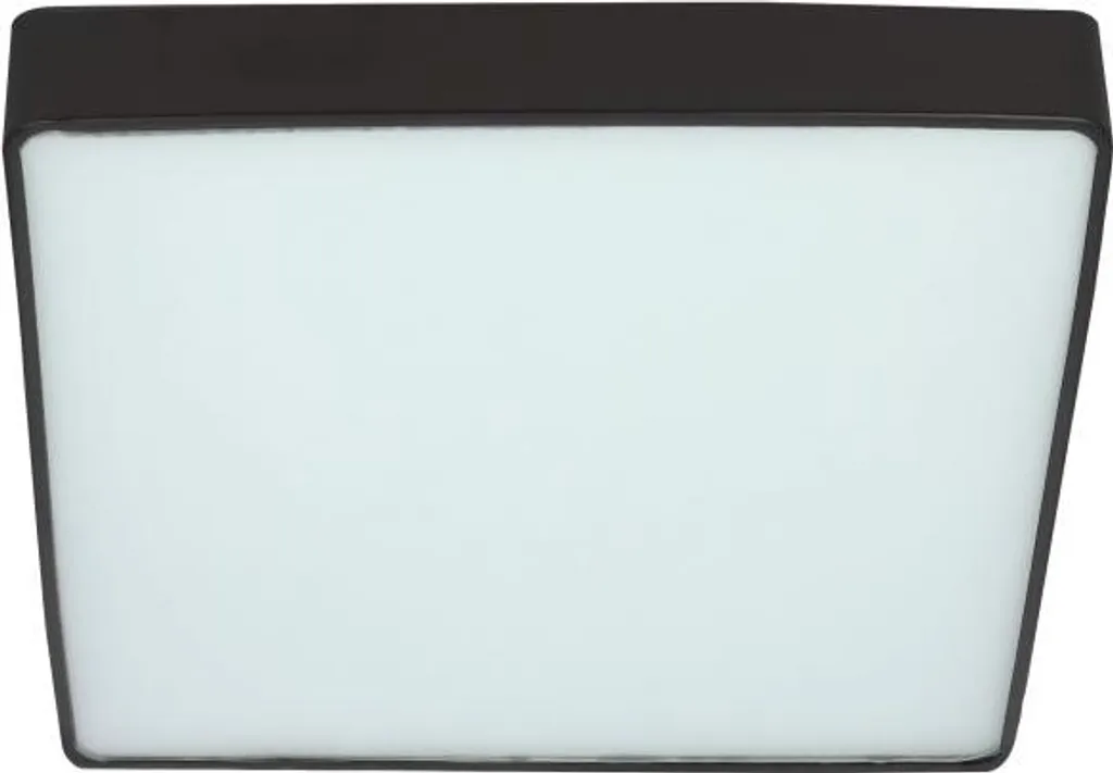Plafonnier LED QUATTRO 18W noir anti-humidité 4000K lumière naturelle